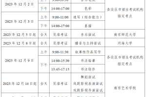 @艺考生, 江苏省2024年普通高校招生艺术类专业省统考考点和时间安排定了!