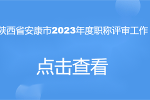 2023年陕西省安康市职称评审工作安排情况