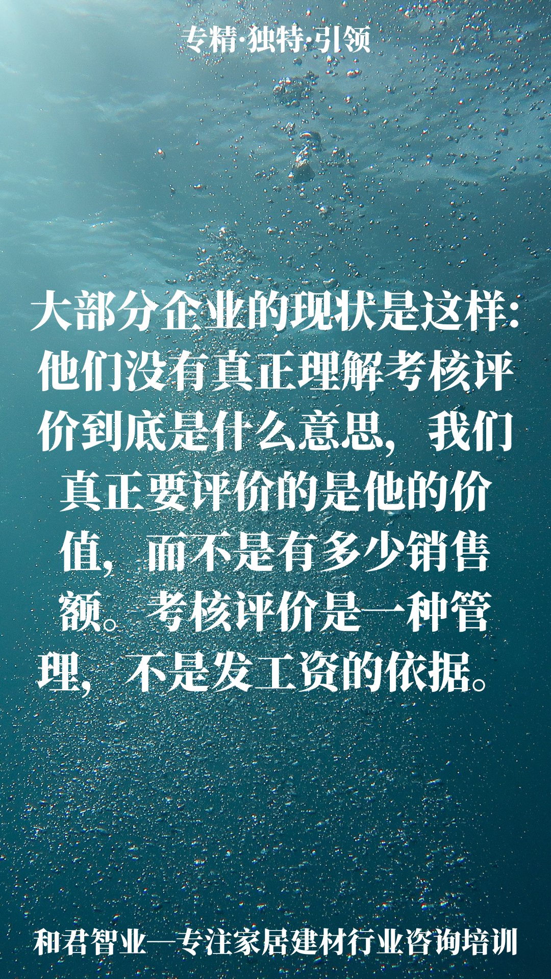 刘登榜老师战略营销语录: 考核评价!