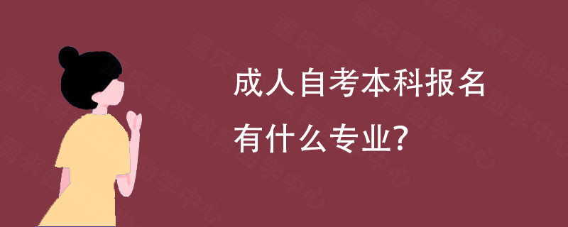 成人自考本科报名有什么专业?