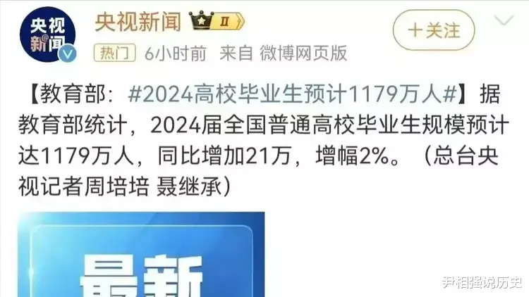 越来越卷, 就业压力越来越大, 1179万高校毕业生2024年何去何从?