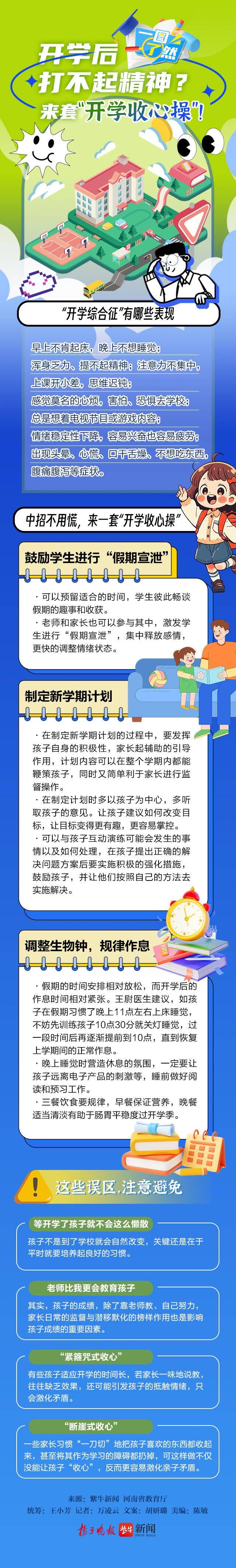 一图了然|开学后打不起精神? 来套“开学收心操”!