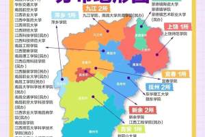江西人必看的江西省本科高校分布地形图