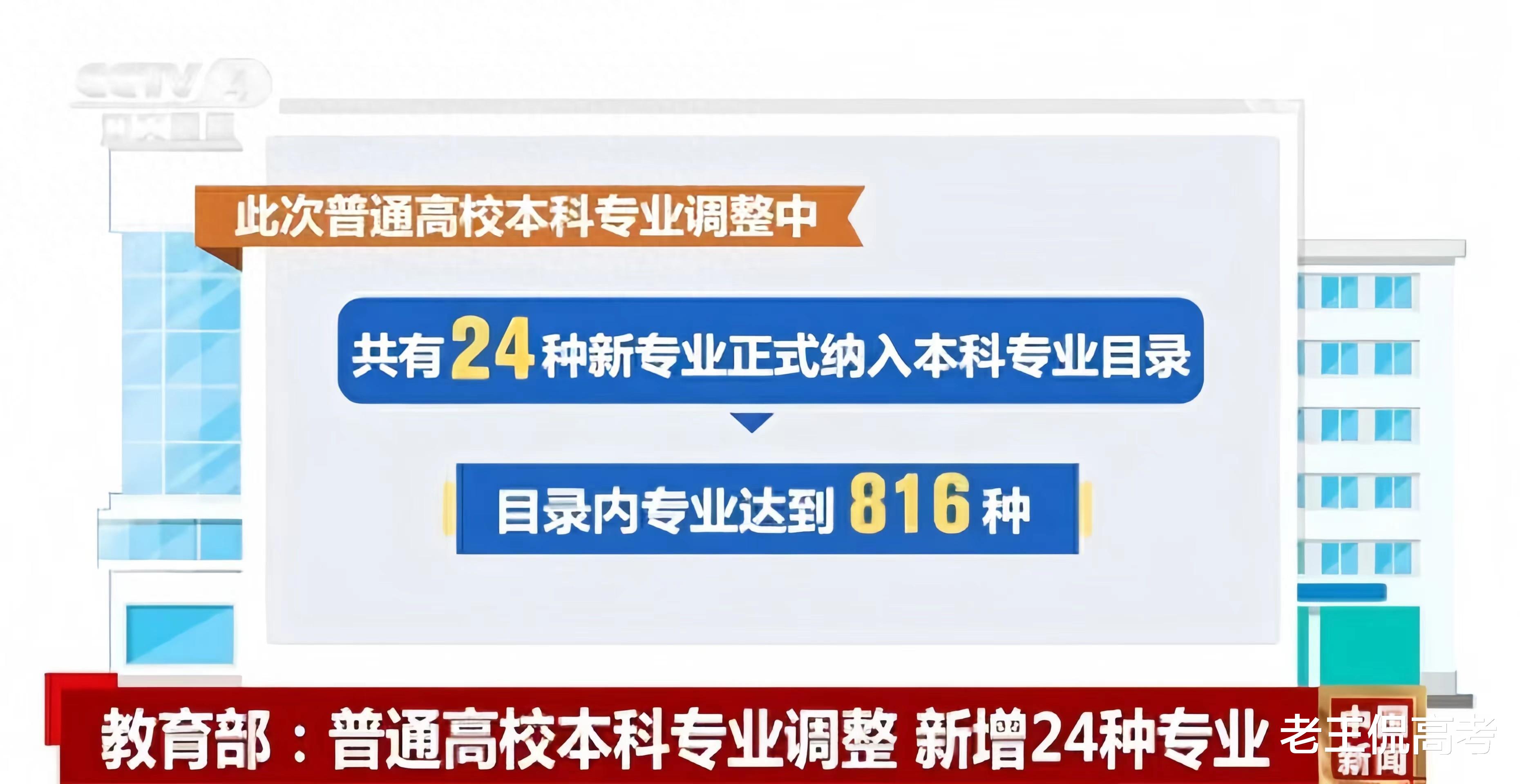 解读2024年本科专业目录, 护理被列入国控专业, 新增24个专业