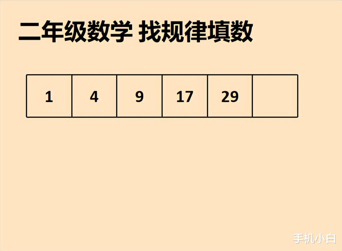 二年级数学题: 找规律填数, 看着数很简单, 但就是找不到从哪下手