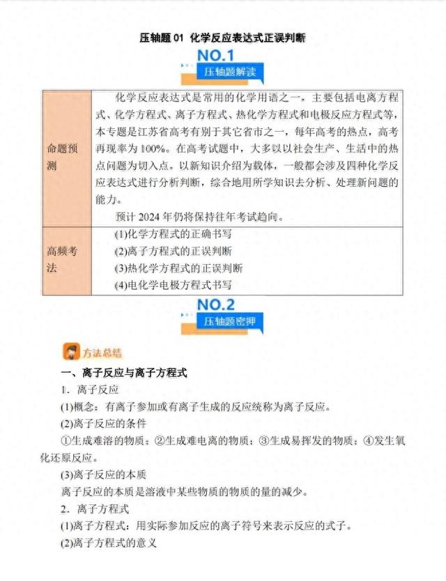 2024新高考化学考前压轴专项解密(606页)吃透它高分不在话下!